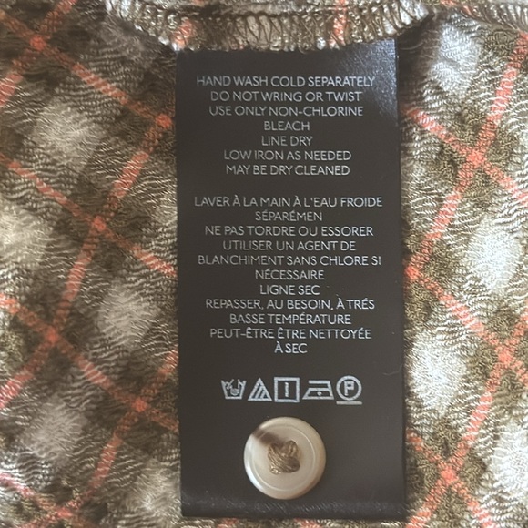 Pilcro Relaxed Plaid Button Down Shirt Moss - Picture 9 of 14